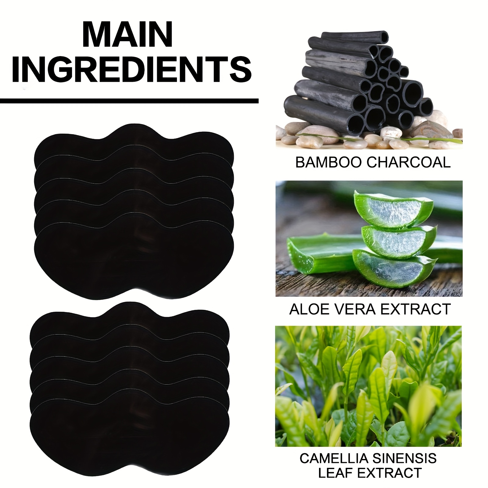 10/20/50/100Pcs Nose Pore Blac - огляд і ціна Charcoal Pore Strip